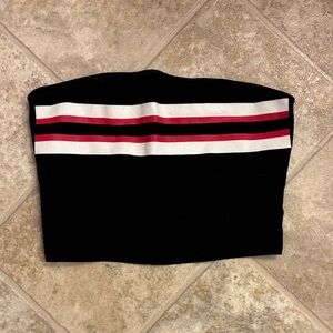 PINK Victoria's Secret Black and Red Crop Top